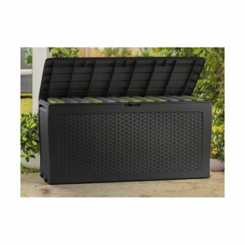 Keter Záhradný úložný box Samoa Rattan antracit 270 l, 117 x 57 x 45 cm