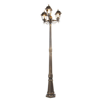 Klasická lampášová lampa antická zlatá 3-svetlo IP44 - Capital