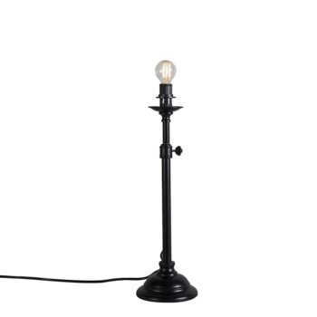 Klasická stolná lampa čierna nastaviteľná bez tienidla - Accia
