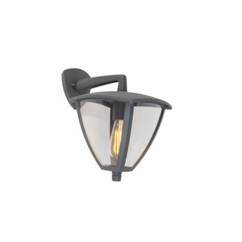 Klasická vonkajšia lampa na stenu tmavosivá IP44 - Platar
