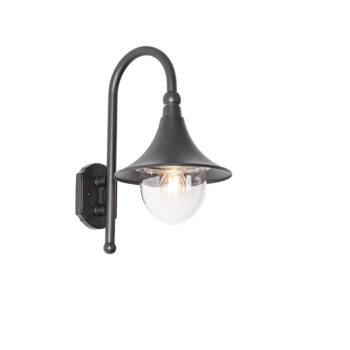 Klasická vonkajšia nástenná lampa čierna IP44 - Daphne