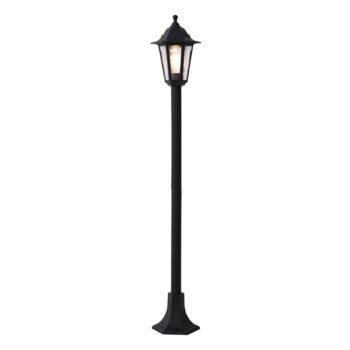 Klasické vonkajšie stĺpikové svietidlo čierne 122 cm IP44 - New Haven Hammered