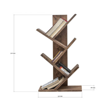 Knižnica Cemo Wooden Walnut
