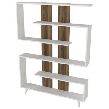 Knižnica Rain White Walnut