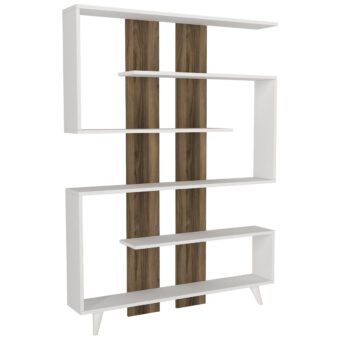 Knižnica Rain White Walnut