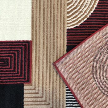 Koberec Alfa s geometrickým vzorom - červený Šírka: 60 cm | Dĺžka: 100 cm
