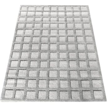 Koberec Serenity v sivej farbe s geometrickým vzorom Šírka: 80 cm | Dĺžka: 150 cm