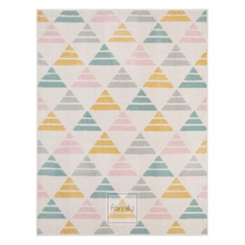 Koberec s geometrickým vzorom v krásnych pastelových farbách Šírka: 80 cm | Dĺžka: 150 cm