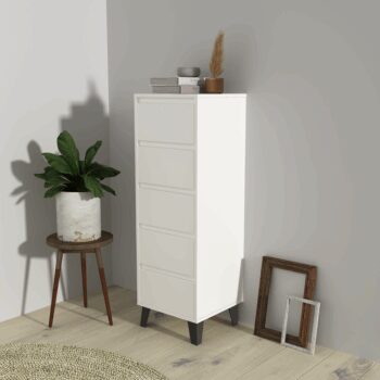 Komoda BOGAN 5S40, biela