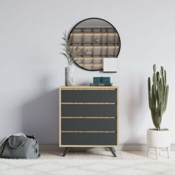 Komoda Suvera Oak and Anthracite