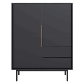 Komoda VIVALA 3D3S, čierna