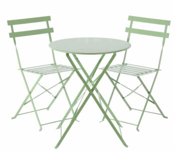 Kompaktná skladacia balkónová súprava - stôl + dve stoličky sivá