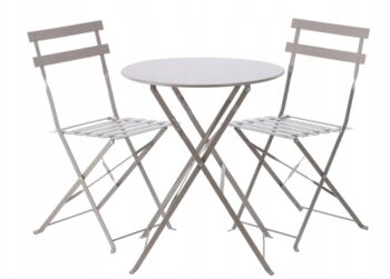 Kompaktná skladacia balkónová súprava - stôl + dve stoličky zelená