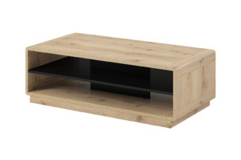 Elegantný sektorový nábytok ARTON je vhodný do moderných dizajnových priestorov. Vyznačuje sa kontrastnými farbami, zaoblenými hranami a pevnou konštrukciou. Sektor ARTON je vyrobený z kvalitnej certifikovanej drevotriesky, ktorá je odolná voči škrabancom a UV žiareniu. Do výklenkov je možnosť doobjednať si LED osvetlenie. Konferenčný stolík ARTON 99 je ideálnym riešením pre ľudí, ktorí si radi posedia pri káve a koláči alebo aj pre tých , ktorí radi prijímajú návštevy a veselo trávia večery. Dve police, ktoré sú súčasťou stolíka poskytujú priestor na usporiadenie vecí. Materiál: LTD, zaoblené rohy s MDFFarebné prevedenie: taurus/čierny matRozmer: (ŠxVxH) 120 x 40 x 60 cmNábytok je dodávaný v demonte.