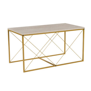 Konferenčný stolík Defne Gold Travertine