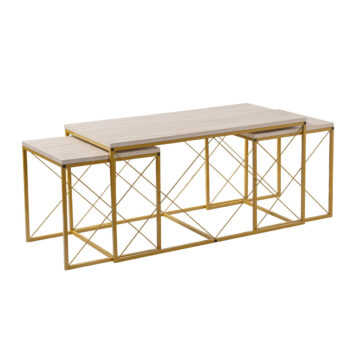 Konferenčný stolík Defne Gold Travertine