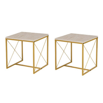 Konferenčný stolík Defne Gold Travertine