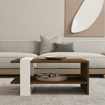 Konferenčný stolík Gaye Walnut White