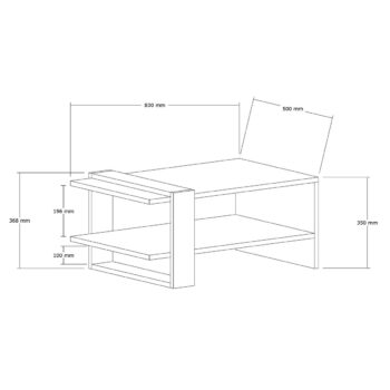 Konferenčný stolík Gaye Walnut White