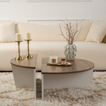 Konferenčný stolík Orion Walnut White