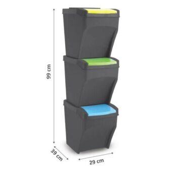 Kôš na triedený odpad Recykle BIN 3x 25 l