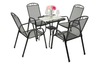 Kovová zostava CALGARY 1+4 (60x60 cm)