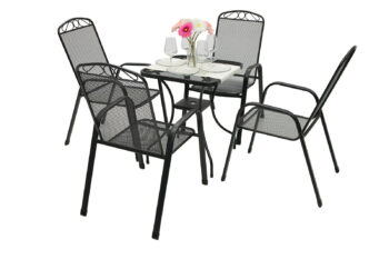 Kovová zostava CALGARY 1+4 (60x60 cm)