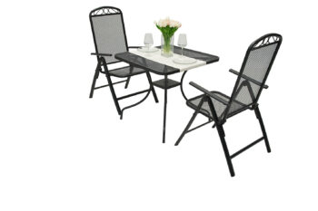 Kovová zostava OTTAWA 1+2 (80x80 cm)