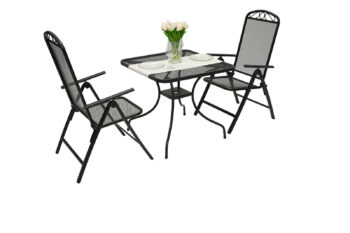 Kovová zostava OTTAWA 1+2 (80x80 cm)