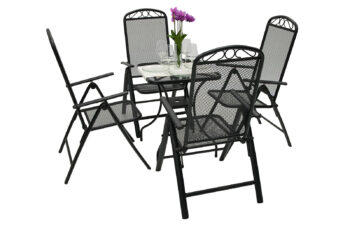 Kovová zostava OTTAWA 1+4 (60x60 cm)