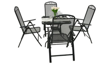 Kovová zostava OTTAWA 1+4 (80x80 cm)