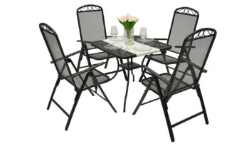 Kovová zostava OTTAWA 1+4 (80x80 cm)