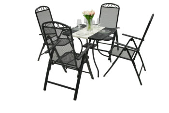 Kovová zostava OTTAWA 1+4 (80x80 cm)