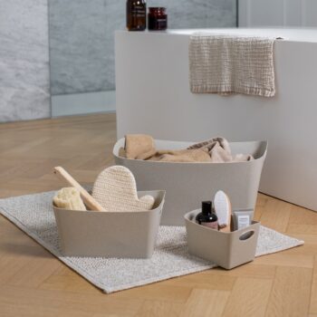 Koziol Úložný box Boxxx L Organic béžová, 15 l, 31 x 48 x 23,7 cm