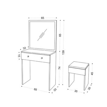 Kozmetický stol Felix