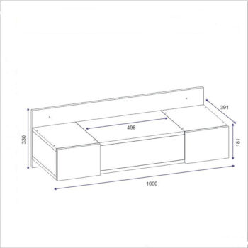 Kozmetický stol Zakkum Sapphire Oak