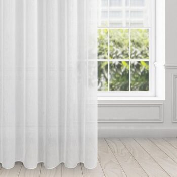 Krásne interierové závesy v bielej farbe Šírka: 140 cm | Dĺžka: 250 cm
