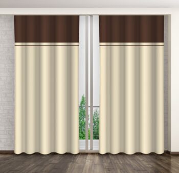 Krémové dekoračné závesy do spálne Dĺžka: 270 cm