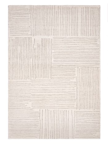 Krémovo strieborný vlnený koberec Estonia Šírka: 80 cm | Dĺžka: 150 cm