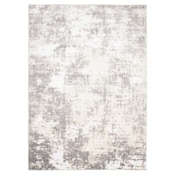 Krémový dizajnový koberec so sivým abstraktným vzorom Šírka: 80 cm | Dĺžka: 150 cm