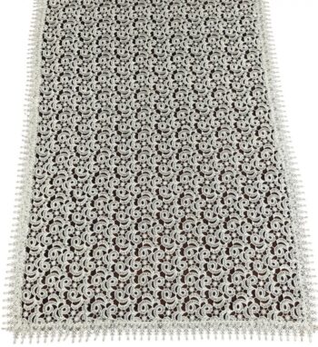 Krémový krajkový obrus s ozdobným lemom Šírka: 60 cm | Dĺžka: 120 cm