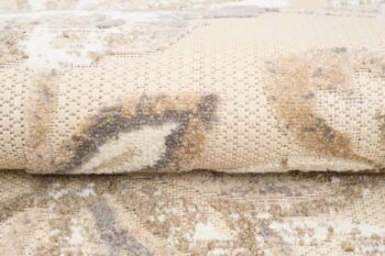 Krémový terasový koberec so vzorom kvetov Šírka: 140 cm | Dĺžka: 200 cm