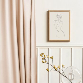 Krémový záves Aura na očkách 140x300 cm