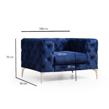 Kreslo Como Navy Blue
