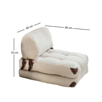 Kreslo Fold Teddy Cream