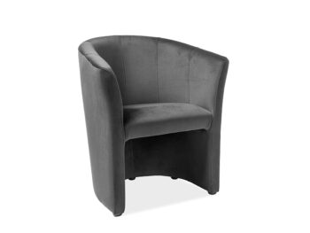 Elegantné kreslo TM-1 je vhodné do moderných obývačiek kancelárii či barov. Farba: šedá.Rozmer kresla (v/š/h) 76 x 67 x 47 cm. Nosnosť 110 kg. Plastové nožičky. V ponuke vo viacerých farebných prevedeniach.