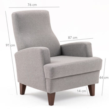 Kreslo Kana Bergere Light Grey