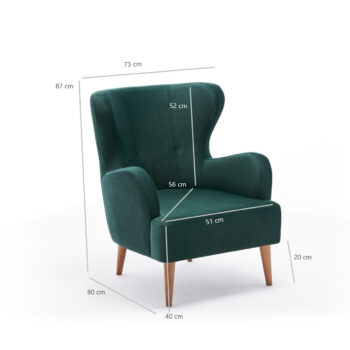 Kreslo Karina Petrol Green