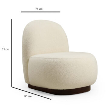 Kreslo Tina Bouclet White