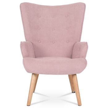 Kreslo s podnožkou PINK2, ružová